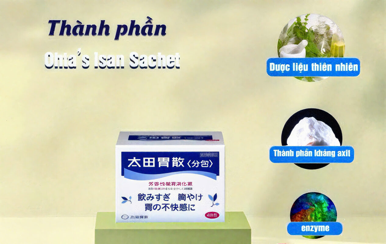 Bột uống hỗ trợ dạ dày Ohtas Isan Sachet 48 gói