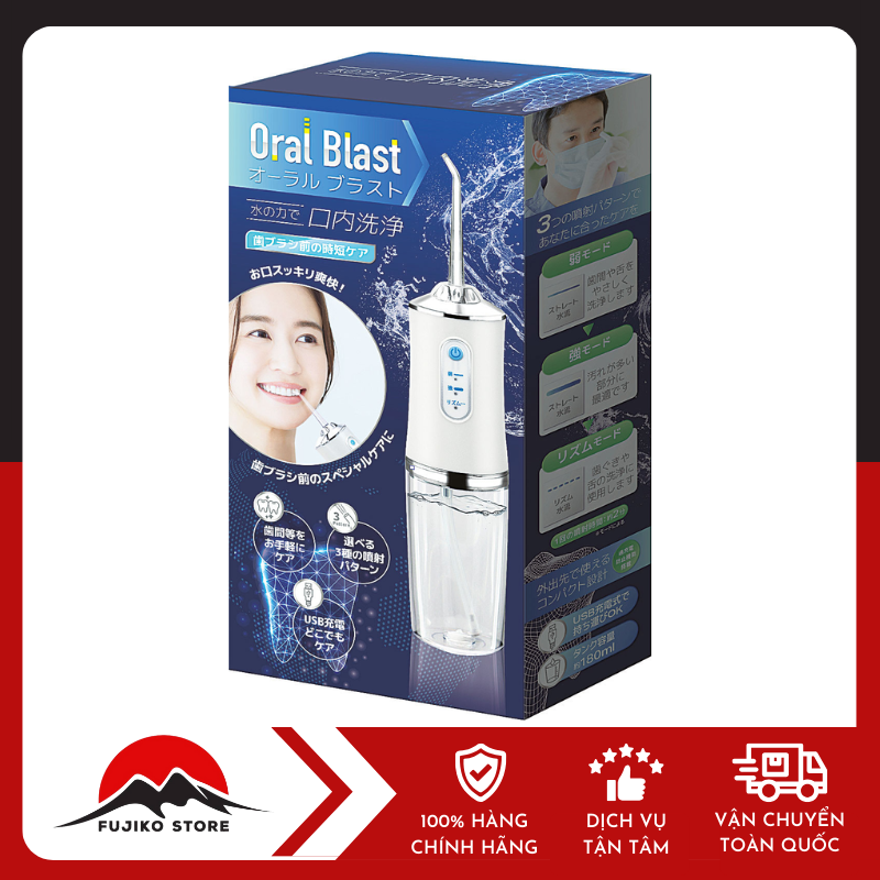 Máy tăm nước Oral blast sạc USB màu trắng ORAL BLAST