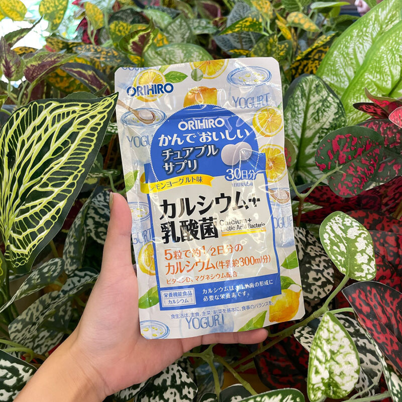 Viên nhai bổ sung Canxi và lợi khuẩn vị sữa chua chanh ORIHIRO