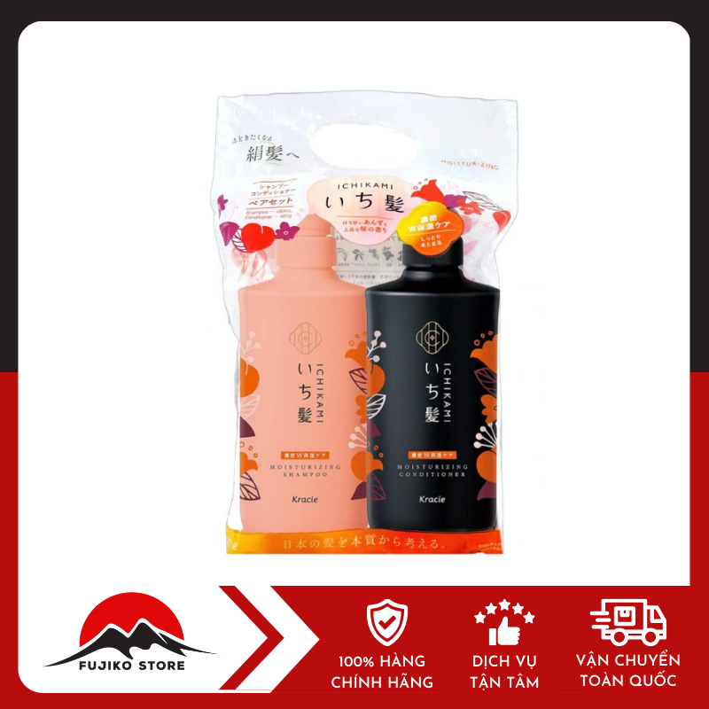 Bộ gội xả ICHIKAMI 480ml x 480g KRACIE