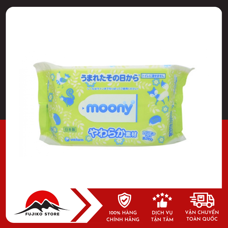 Khăn ướt Moony 76 tờ UNICHARM