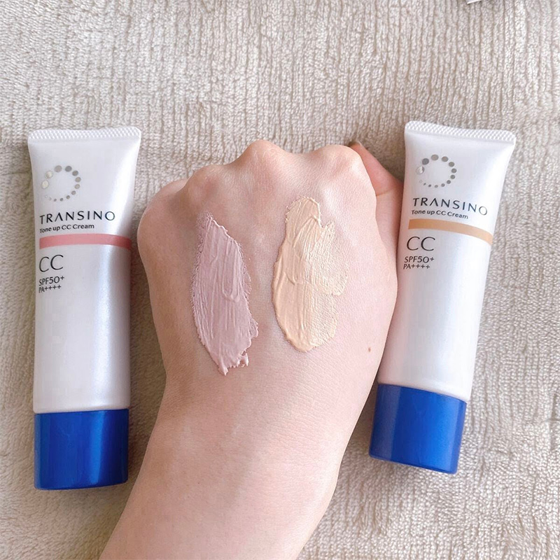 Kem CC trang điểm chống nắng nâng tone TRANSINO