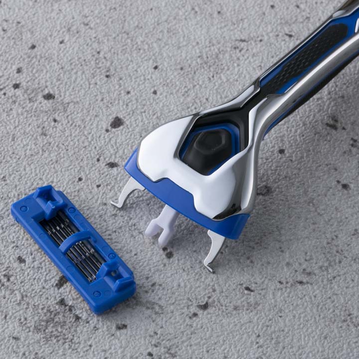 Set 4 lưỡi dao thay thế cho dao cạo râu 5 lưỡi KAI