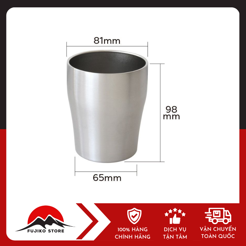 Cốc giữ nhiệt chân không 350ml dáng thấp KAKUSEE