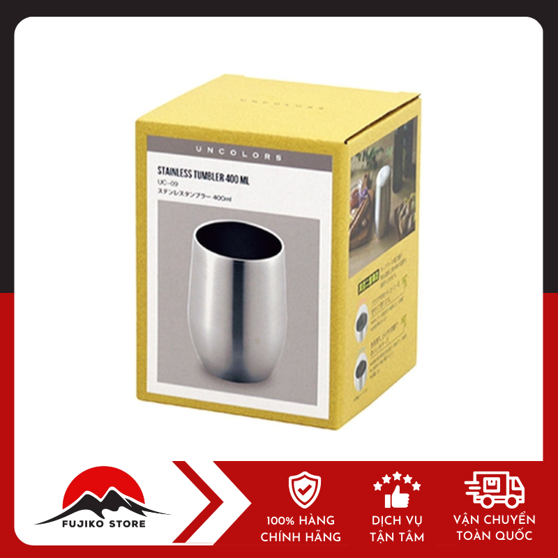 Cốc giữ nhiệt chân không 400ml dáng bầu KAKUSEE