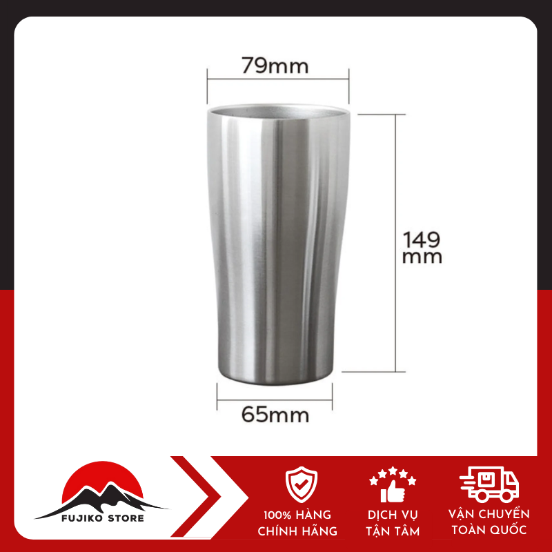 Cốc giữ nhiệt chân không 490ml dáng cao KAKUSEE