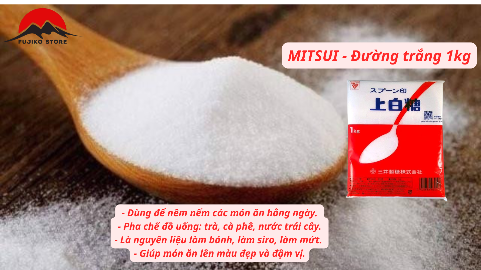 Đường trắng 1kg MITSUII