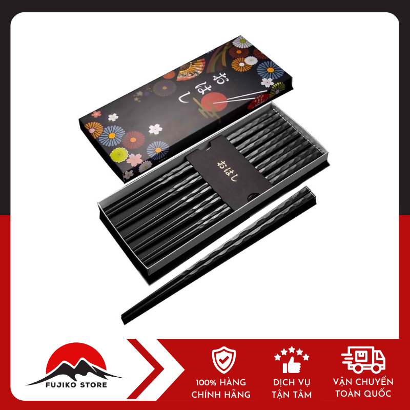 Đũa kháng khuẩn nhật bản set 5 đôi SHIKISAI
