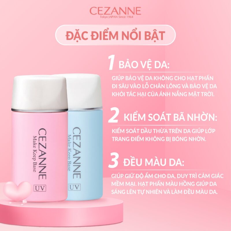 Kem lót Make Keep Base kiềm dầu CEZANNE