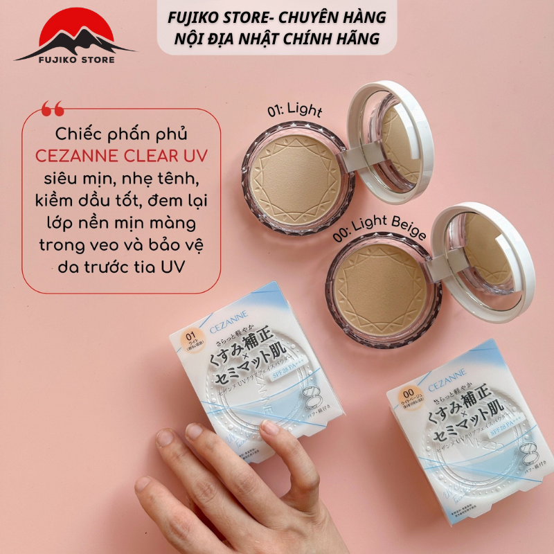 Phấn phủ UV Clear mỏng nhẹ CEZANNE