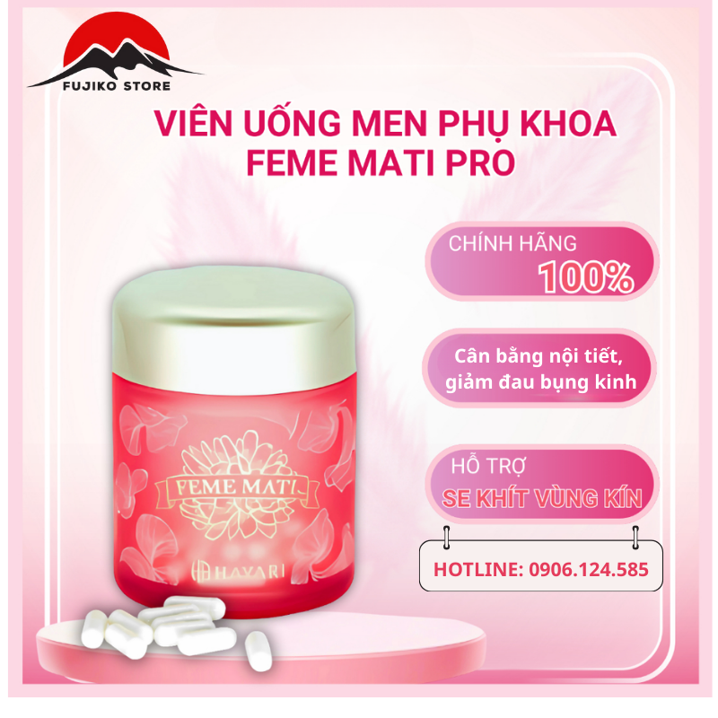 Viên uống men phụ khoa Feme Mati Pro HAYARI
