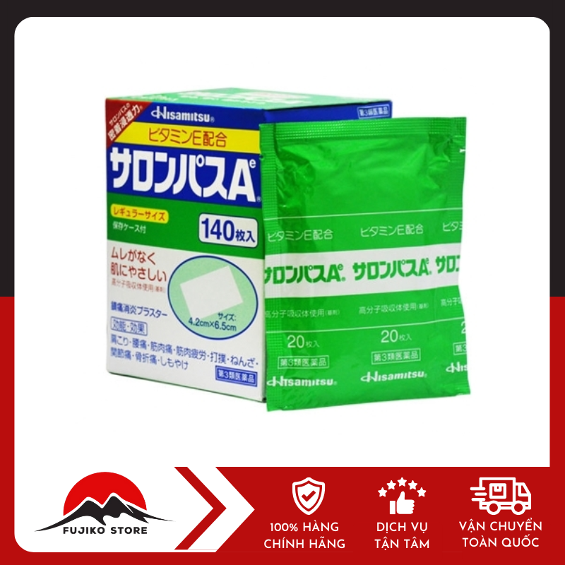 hisamitsu-cao-dan-giam-dau-salonpas-140-mieng-2 Cao dán giảm đau Salonpas HISAMITSU