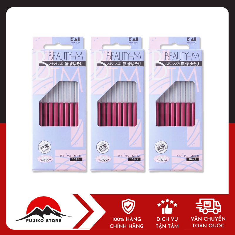 Dao cạo BEAUTY M BTM cán hồng KAI