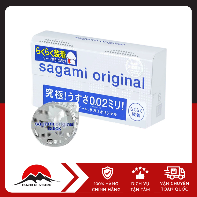 Bao cao su Original 0.02 xanh SAGAMI