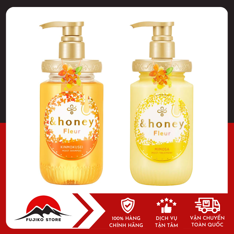 Dầu gội xả dưỡng ẩm hương hoa Mộc vàng và mật ong HONEY