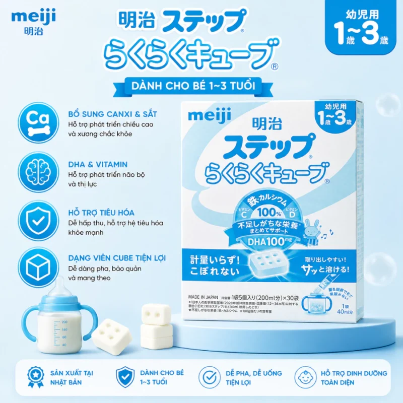 Sữa số 9 cho bé từ 1-3 tuổi (30 thanh) MEIJI