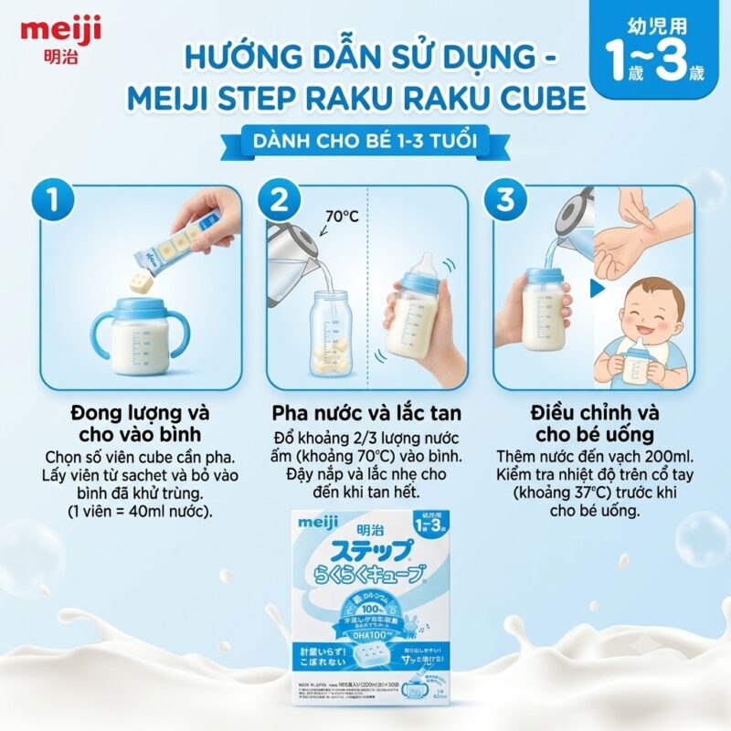 Sữa số 9 cho bé từ 1-3 tuổi (30 thanh) MEIJI
