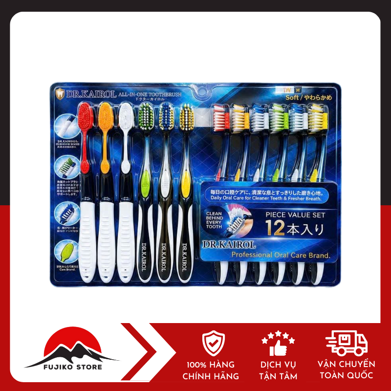 Set 12 Bàn Chải Đánh Răng Lông Siêu Mềm DR.KAIROL