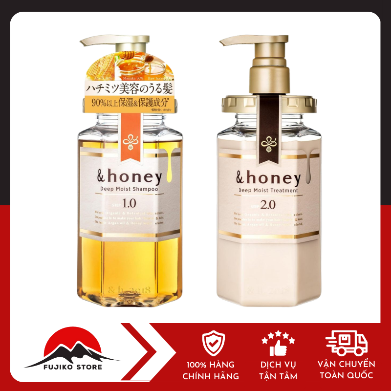 Dầu gội xả dưỡng tóc chuyên sâu Deep Moist HONEY
