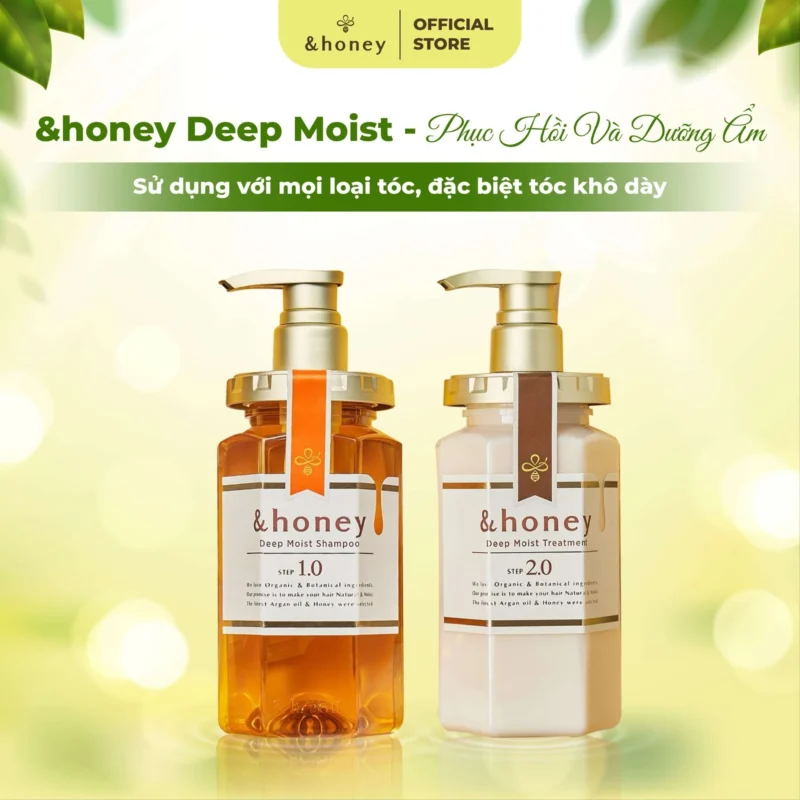 Dầu gội xả dưỡng tóc chuyên sâu Deep Moist HONEY