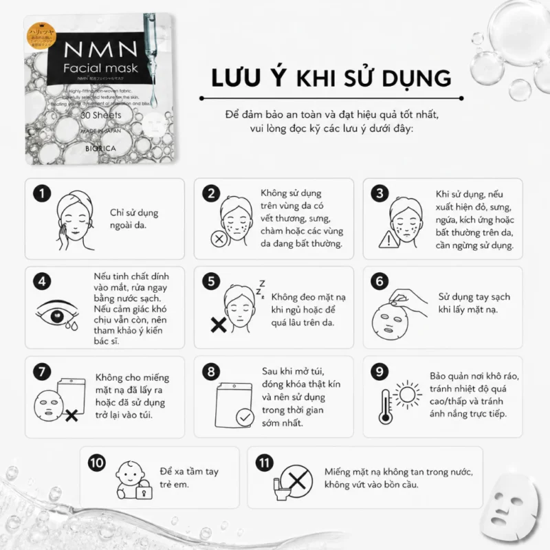 Mặt Nạ Dưỡng Da NMN Facial 30 Miếng BIORICA
